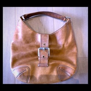 Michael Kors vintage luggage leather hobo bag